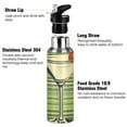 thumbnail image 3 of Yayeee 33oz Insulated Water Bottle Double Wall Stainless Steel with Flip Straw Lid, Red Martini, 3 of 7