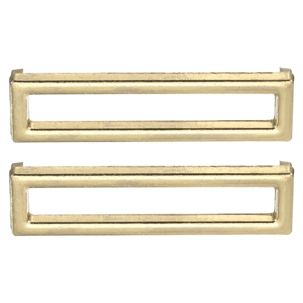 2 Pcs Encanto para Agujetas para Zapatillas, Broches Decorativos para Agujetas para Zapatos Casual de Mujeres, Dorado (Rectangular Hueco)