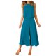 thumbnail image 1 of Conjunto de dos piezas de verano para mujer: top sin mangas con cuello redondo y pantalones anchos, traje de poliéster con detalle de botones, 1 of 5