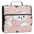 thumbnail image 2 of DIXRUYEE Zipper Binder trapper keeper Documents Organized Pastel Poodle Dreams Printed, 2 of 8