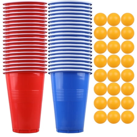 

Tinksky 1 Set of Beer Pong Game Kit Tennis Balls Cups Board Games Party Supplies for KTV Bar Pub (24PCS Cups and 24PCS Balls)