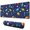 Colorful Dinosaurs Names, variant on Long Mouse Pads for Desk,Colorful Dinosaurs Names Palms Clouds Desk Mats on Top Of Desks, Desk Mouse Pad Extra Large with 3mm Non-Slip Base and Stitched Edge for Gaming,Work,Home 31.5"x11.8"
