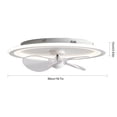 thumbnail image 2 of Miumaeov 19.7'' White Modern LED Ceiling Chandelier Ceiling Fan with Remote, 2 of 18