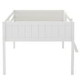 thumbnail image 5 of Euroco Wood Full Size Loft Bed, Low Profile Bed with Ladder, White, 5 of 11