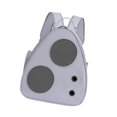 thumbnail image 4 of Mochila transportadora para gatos con bolsillos laterales, bolsa de viaje para acampar al aire libre y caminar Gris, 4 of 8