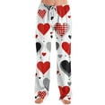 thumbnail image 5 of Youpwaven Women's Valentine's Day Glitter Heart Print Sleep Pants - Soft Pajama Pants for Women, Drawstring Waist Cute Loungewear for Valentine's Celebrations, 5 of 7