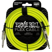 Ernie Ball Flex Instrument Cable Straight/Straight 20ft - Green