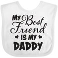 thumbnail image 3 of Inktastic My Best Friend is My Daddy with Hearts Boys or Girls Baby Bib, 3 of 4