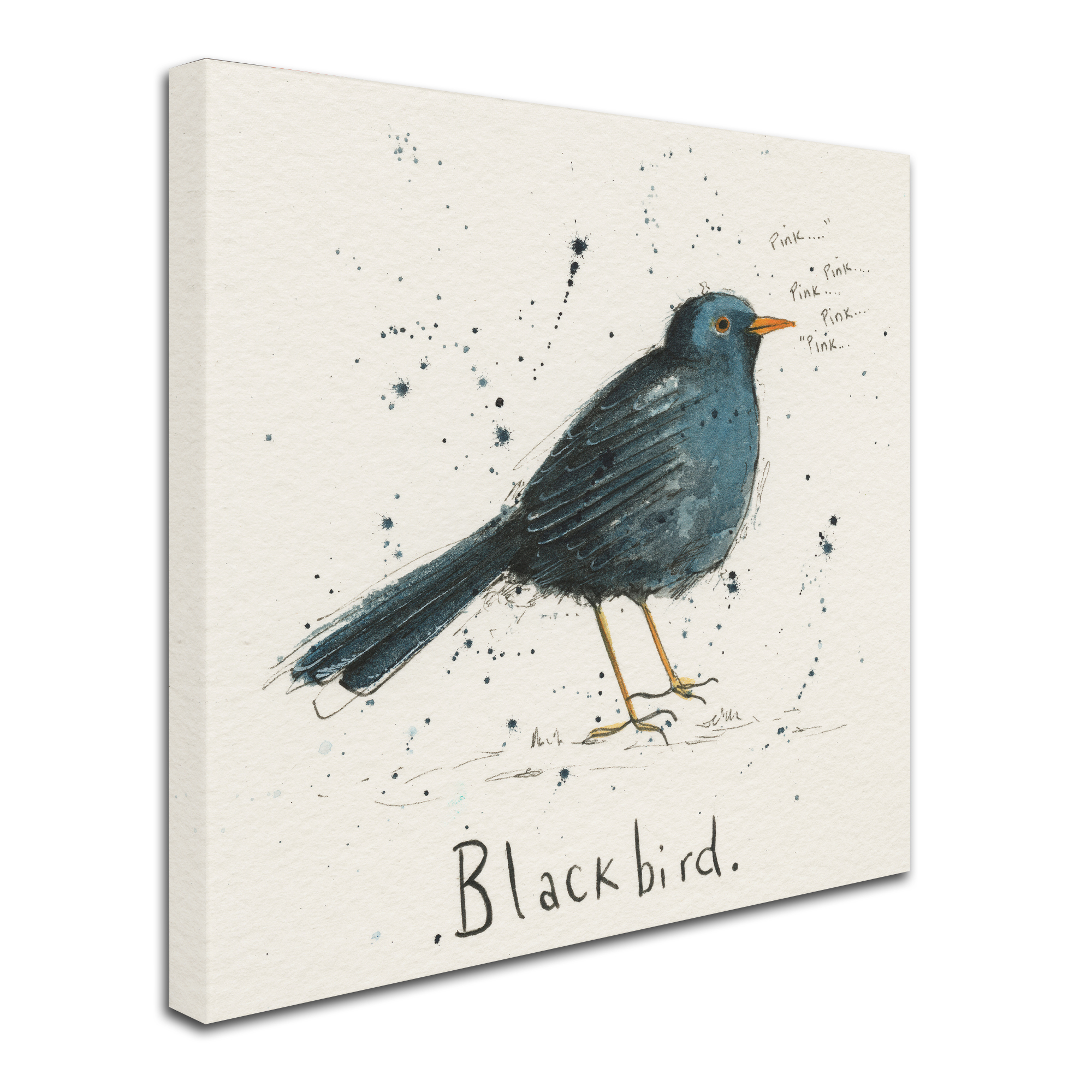 Trademark Fine Art 'Black Bird' Canvas Art by Michelle Campbell