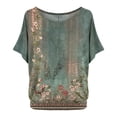 thumbnail image 2 of Tittly Oversized Tshirts T Shirts for Women Batwing Sleeve Oversized T Shirt Women's Loose Crew Top Graphic Tees Tshirts Shirts AG XL, 2 of 4