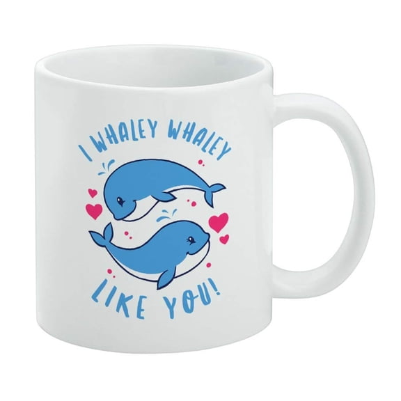 I Whaley Like You Really Whale Love Funny Humor White Mug