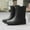 🔥 Black, variant on Msgweeeg Women Boots Ankle Ankle Boot Unisex Couple Fashionable Casual Solid Color Letter Rain Boots Short Water Shoes Low-Top Rubber Shoes Rain Boots