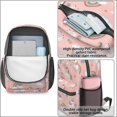 thumbnail image 4 of Unicorn and Star Pink Pattern 17" School Backpacks for Teens,Waterproof Oxford Fabric,S-Shape Padded Straps for School,Travel,Hiking,Camping, 4 of 6