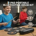 thumbnail image 6 of Danolapsi Electronic Drum Set with 7/9 Pads & Free Learning App, Dual Built-In Speakers, Bluetooth MIDI Connectivity, Includes Drum Sticks & Pedals,Ideal Gift for Beginners, 6 of 7