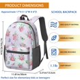 thumbnail image 2 of Purple Butterfly Flower Butterfly Pattern 17" Waterproof Oxford School Backpacks for Teens, S-Shape Padded Straps, for School, Travel, Hiking, Camping, 2 of 2