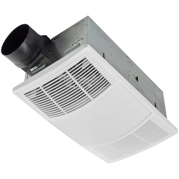 Broan-NuTone BHFLED80 Bathroom Exhaust Fan with LED Light and 1300W Heater, 80 CFM, White
