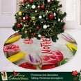 thumbnail image 6 of FMSHPON Tulips Flowers Xmas Christmas Tree Skirt Stand Mat for Holiday Party Decoration Indoor Outdoor 48 inches, 6 of 6
