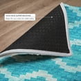 thumbnail image 6 of Addison Rugs Dream Shag Premium Machine Washable Transitional Tribal, Diamond Turquoise Rectangle Rug, 9' x 12', 6 of 8