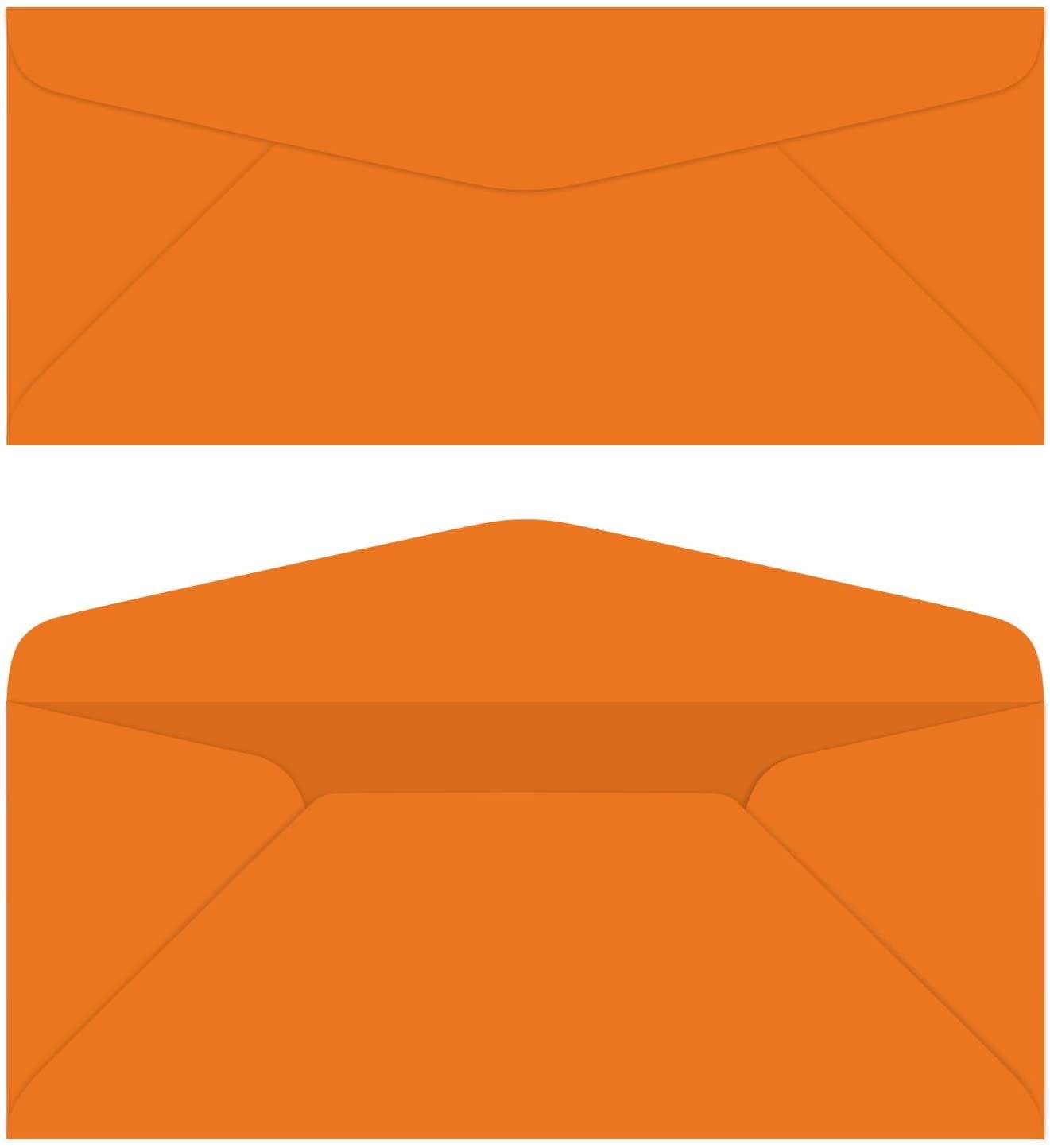 Cosmic Orange 10 Business Color Mailing Envelopes 4 1/8 X 9 ½ inches