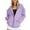 Purple, variant on Fnooota Womens Hoodies with Zipper, Fall Lightweight Casual Long Sleeve Women's Sweatshirts Dark Gray Size S-2XL