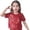 Red, variant on UACY Glamour Sequin T Shirt For Girls Short Sleeved Performance Shirt With An Elegant Fit