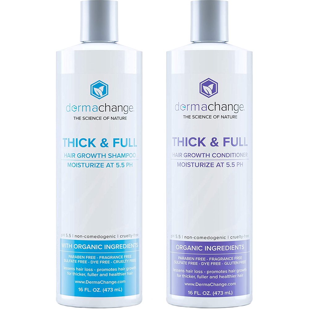 Organic Vegan Hair Growth Shampoo and Conditioner Set ...