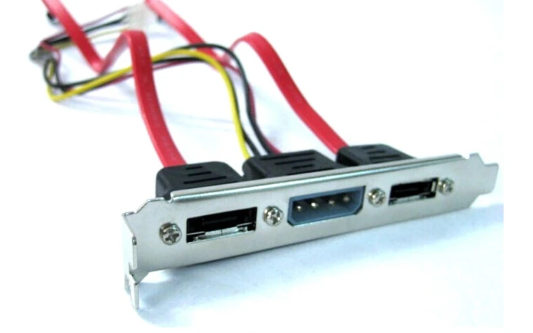 PC DIY SATA to eSATA with 4Pin IDE Molex Power Supply Socket Adapter Converter Card Full-Height Profile For External Hard Drive