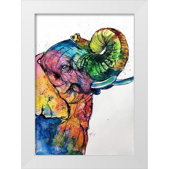 Kovacs, Anna Brigite 14x18 White Modern Wood Framed Museum Art Print Titled - Play with Color II