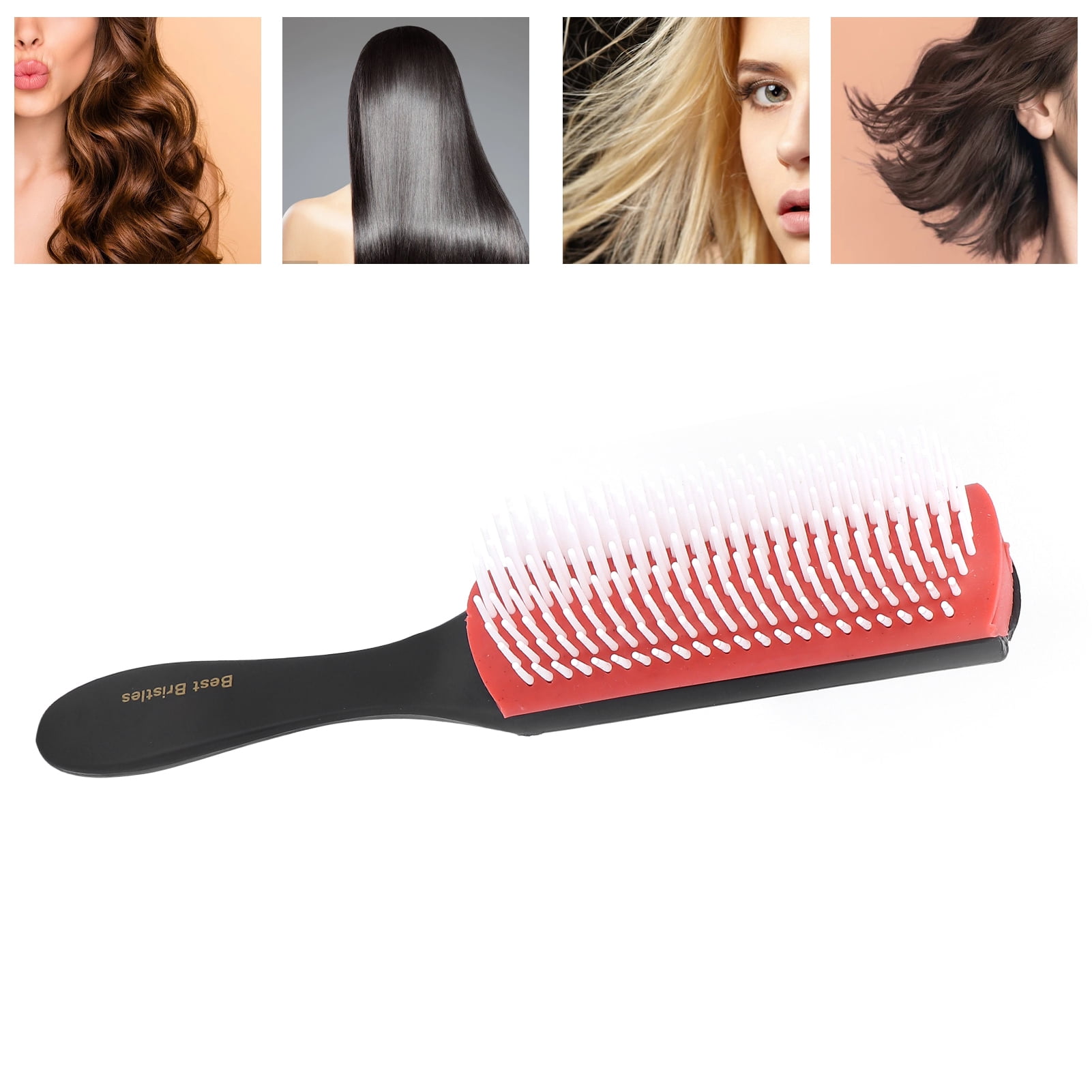 Brosse à Cheveux Stylisée 9 Rangées Avec Coussin Détachable - Pour Boucles Et Voyages, Neuve