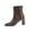 Brown, variant on prrcolt Womens Elegant Boots Fitted Stretch Ankle Heel Boot Chunky Heel Pointed Toe Booties with Side Zipper