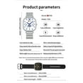 thumbnail image 6 of Explojoy Unisex Square Quartz Watch – Waterproof Ultra Slim Wristwatch, Casual Style with Date Display, 6 of 10