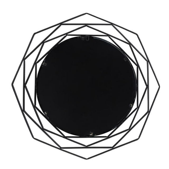 Sagebrook Home 16529 28 in. Metal Octagonal Mirror, Black