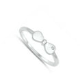 thumbnail image 4 of Clear CZ Studded High Polish Ribbon Bow Promise Sterling Silver Ring White 925 Female Size 8, 4 of 4