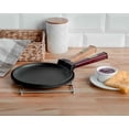 thumbnail image 4 of Brizoll Cast Iron Crepe Pan with Removable Wooden Handle 8.7" (22 cm) Cast Iron Pancake Pan Pre-Seasoned Frying Pan For Pancakes Kitchen Pan Cookware, Black, 4 of 7
