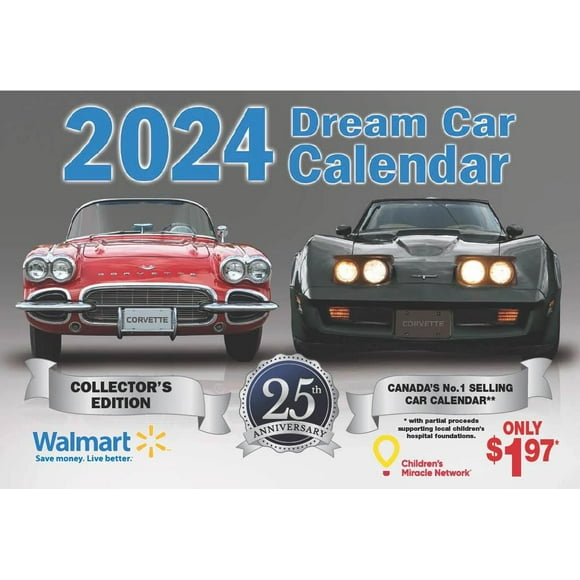 2024 Classic Car Calendar, 10" x 7.5" (25.4cm x 19.05cm)