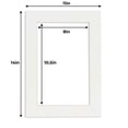 thumbnail image 3 of Textured White Acid Free 11x14 Picture Frame Mats with White Core Bevel Cut for 8.5x11 Pictures -, 3 of 3