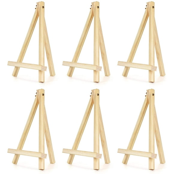 HTAIGUO Wooden Easel Stand, 9.4" Tall Adjustable Tabletop Easels, Wood Tripod Easels for Canvas, Portable Art Easel for Adults Kids Artists Painting, Displaying Photos