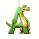 thumbnail image 1 of Colgante Acrílico Navideño de Dinosaurio con 26 Letras, 1 of 2
