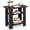 Black, variant on ZEXVIDA Narrow Side Table, 3 Tier Rustic End Table for Living Room, Small Wood Nightstand with Storage Shelves, Slim Bedside Table for Bedroom, Couch, Small Spaces, 22.8" High,Farmhouse Style