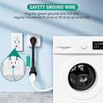 thumbnail image 4 of Dryer Plug Adapter 4 P R Ong To3 P R Ong,10-30P Plug to 14-30R Adapter,30Amp STW10AWG 1FT with Green Ground Wire US Plug, 4 of 6