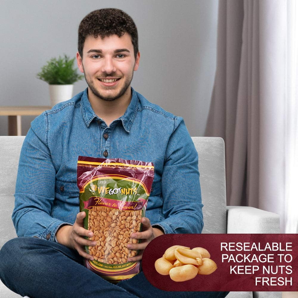 We Got Nuts Roasted Unsalted Peanuts, Kosher, 5 lb, 80 oz, Resealable Pouch