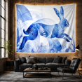 thumbnail image 6 of Hare Captured Dynamic With Leap Pose Ears Held, Mystical Fantasy for Space Lovers, Galaxy Room Decor, Mother's Day Gift, Tapestry Wall Hanging for Bedroom and Dorm, 6 of 7