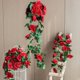 thumbnail image 2 of Guirnaldas Artificiales de Flores Falsas de Vid de Rosa de Seda para Colgar, Decoración para Día de la Madre, Boda, Fiesta, Jardín (Rojo), 2 of 4
