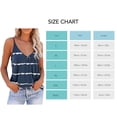 thumbnail image 5 of Camisa con tirantes finos y cuello en V para mujer, informal, holgada, transpirable, con estampado de rayas, para verano, 5 of 5