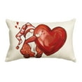 thumbnail image 4 of LingVibe Valentine's Day Pillowcase, Heart Stripe Pattern Standard Size Pillow Cover, Soft Bedding Decor & Romantic Couples Gift,A, 4 of 4