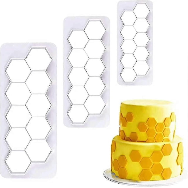 Square & Hexagon Cookie Cutters, DIY Decorative Mold, Assorted Sizes Hexagon Shapes For Cutting Cookie Dough Fondant And Craft Clay, Perfect For