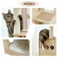 thumbnail image 4 of Pefilos 50" Modern Cat Tree for Indoor Cats with Grab Posts Fully Covered in Sisal, Cat Condo for Adult Cats and Cat Tree House for Large Cats Space Capsule Nests, 4 of 7