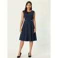 thumbnail image 2 of DARING DIVA Sleeveless Summer A-Line Casual Dress S Navy Blue, 2 of 6
