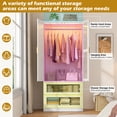 thumbnail image 2 of 2 Doors Armoire Wardrobe Closet for Bedroom, with Mirror & 2 Drawers & LED Sensor Light, 71" H Wardrobe Closet Cabinet with Hanging Rod, Glass Doors, 2 of 10