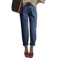 thumbnail image 1 of Vaqueros elegantes, holgados y de cintura alta, para mujer, talla 10, 1 of 7